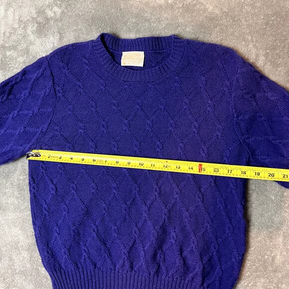 Vintage Pendleton Fine Wool Sweater Womens L Purple Knit Made in USA - Picture 6 of 8